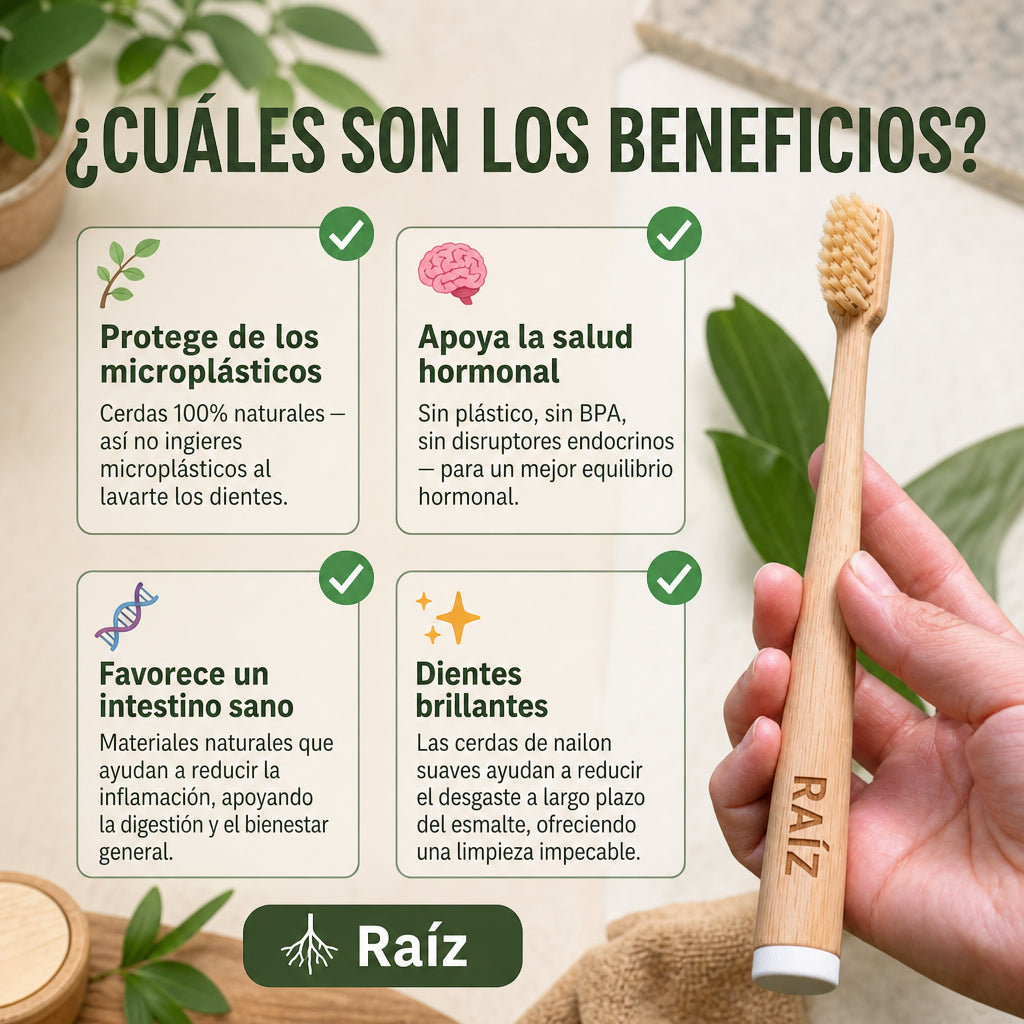 Cepillo Raíz — Bambú y Cerdas de Jabalí (Pack de 4)